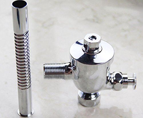 Brass Button Type Manual Exposed Urinal Flush Valve , Polished Chrome - Thumbnail 4