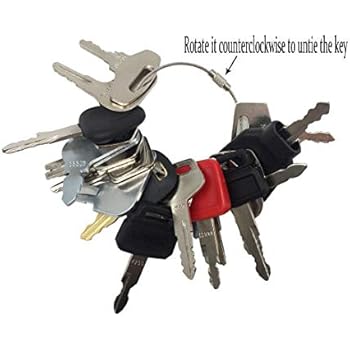 21 Keys Heavy Equipment Key Set/Construction Ignition Keys Set for Massey Ferguson Bobcat Hitachi Hyundai Case New Holland