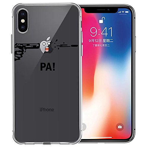 iPhone X Case, Doramifer Funny Series Protective Case [Anti-Slip] [Good Grip] [Ultra Thin] with Aesthetic 3D Print Soft Back Cover for iPhone X (PA)