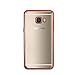 Galaxy C7 Case, MicroP(TM) Ultra-Thin Tpu Case Metal Electroplating Technology Soft Silicone Skin Cover For Samsung Galaxy C7 (Rose Gold plating TPU)