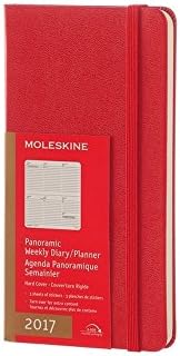 2017 Moleskine Red Weekly Panoramic Pocket Planner/Diary