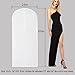 homeminda Garment Bags for Long Dresses,60in Clear Hanging Lightweight White Breathable Dust Proof Covers with Study Full Zipper for Clothes Storage Closet Pack of 6