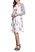 HOTAPEI Women's Floral Print Casual Long Sleeve A-line Loose T-Shirt Dresses Knee Length