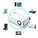 WEILIANTE Mini LED HD Projector Home Theatre Cinema Video Projector Connection with iPhone Android iPad Tablet for Home Outdoor Available via AV/VGA/USB/SD/HDMI Input (White)