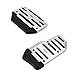 HDE 2 Piece Non Slip Pedal Kit Gas Brake Cover Pads for Automatic Transmission Vehicles (Chrome and Black)