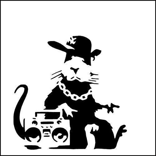 Banksy Rat Stencil/Hip Hop Rat / A4 Sheet Size (Design 17x17cm) / Home Decor Art Painting Stencil