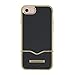 Rebecca Minkoff iPhone 7 Case, Slide Case [Shock Absorbing] Phone Case fits Apple iPhone 7 - Black Leather