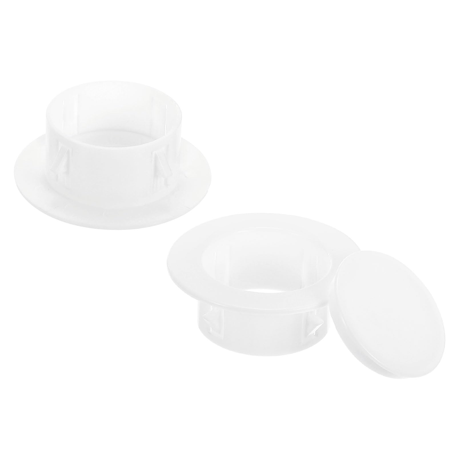 PATIKIL Air Conditioning Wall Hole Cover, 2Pcs Air Conditioner Blocking Hole Plug Decoration Water Pipe Sealing Plate Cover for 2.4" - 2.7" Diameter Hole, White