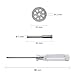545 Diamond Cutting Wheel (22mm) 10pcs with 402 Mandrel (3mm) 2pcs and Screwdriver for Rotary Tool by MoArmor