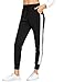 SweatyRocks Women's Lightweight Quick Dry Striped Side Jogger Sweatpants with Pocket