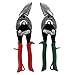 MIDWEST Aviation Snip Set - Left and Right Cut Offset Tin Cutting Shears with Forged Blade & KUSH'N-POWER Comfort Grips - MWT-6510C