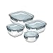 Bormioli Rocco Evolution 4 Piece Set - Slate Blue Lids