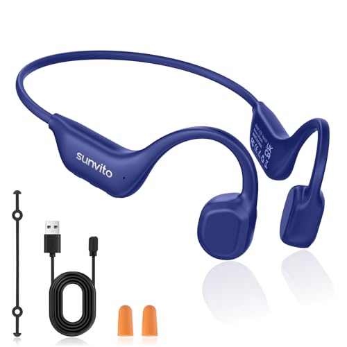 sunvito Headphones, Wireless Sports Headphones Bluetooth Open Ear IPX6 Waterproof Lightweight Running Headphones Sleep Headphones