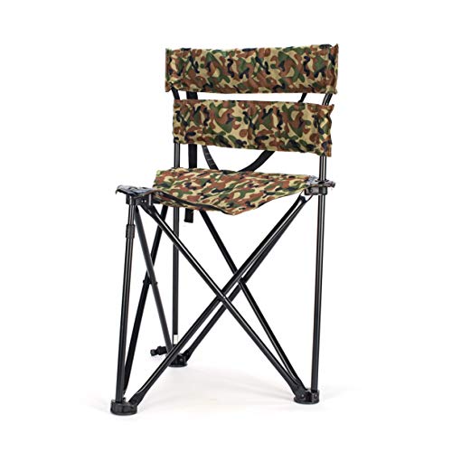 Vulture Lightweight Portable Folding Ground Blind Chair Tripod Hunting Stool with backrest Shoulder Carry Up to 250 lbs Capacity