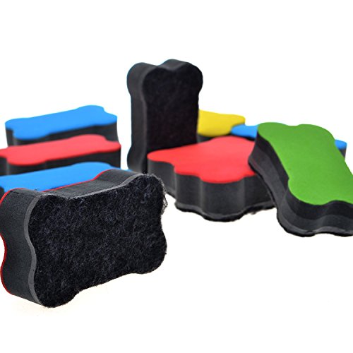 24pcs- Magnetic Small Whiteboard Dry Erasers - 2.75x 1.57 x0.82Inchesï¼ˆRandom Colorï¼‰