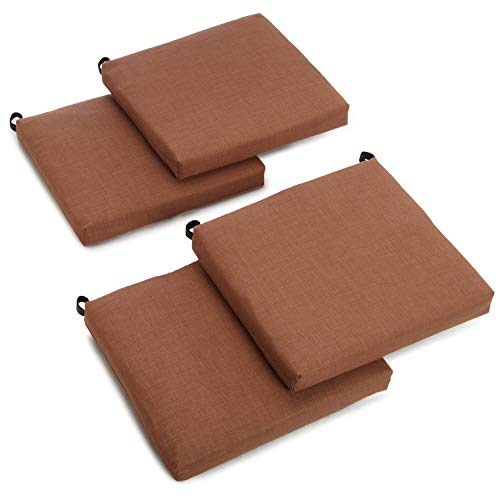 Blazing Needles Indoor/Outdoor Chair Cushion, 20" x 19", Mocha 4 Count