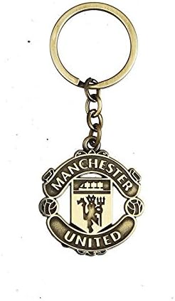 Urban Bazar Manchester United Football Club Gold Metal Keychain for Car and Bike
