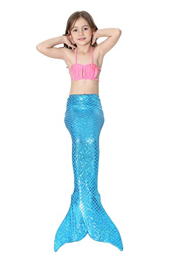 Janeyer Kids Children Girls The Mermaid Tail Bathing Suit Cosplay Costume Gift GB02
