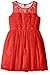 My Michelle Girls' Big Sleeveless Dress with Rhinestone Neckline Sheer Yoke Pleated Top and Tulle Skirt