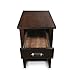 Laurent Narrow End Table, Solid Wood with Drawer and Shelf, Chocolate Cherry Brown, Perfect for Living Rooms, Bedrooms, and Small Spaces – Leick Home, 10506