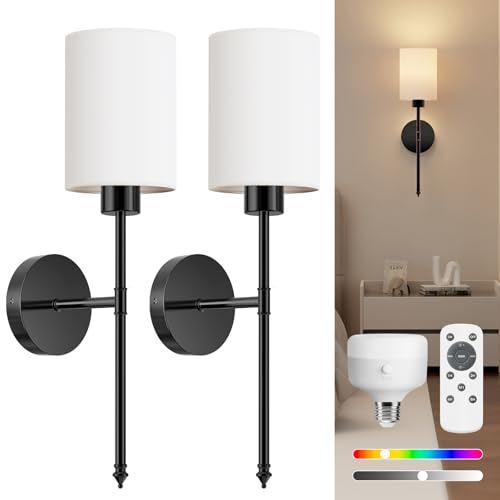 NIORSUN Rechargeable Wall Sconce Set of
