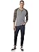 Alternative Mens Printed Eco Jersey 3/4 Raglan, Eco Grey/Camo, Large