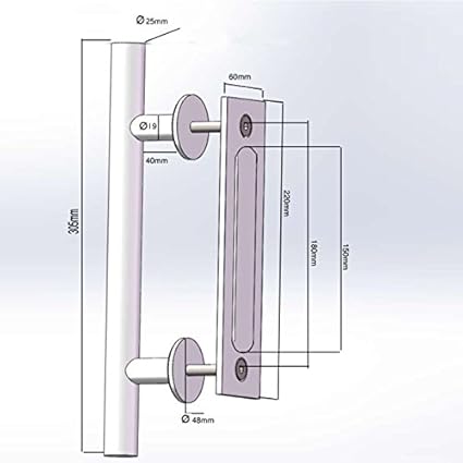 Tiradores barra de acero inoxidable | Inoxidable