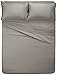 Amazon Brand – Pinzon 400-Thread-Count Egyptian Cotton Sateen Pleated Hem Sheet Set - King, Sterling