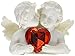 Furniture Creations Two In Love Cherub Angel Red Crystal Heart Figurine