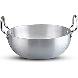 Aluminium Kadai,Size No-13,Big Kadai,Induction Base Kadai,Kadhai,Aluminium Kadai,Aluminum Indian Kadai,Frying Pan,Color-Silve