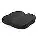 Kingta Seat Cushion Lumbar Support Pillow -Butterfly Shape New Design 3D Breathable Mesh Cover-Memory Foam Luxury Back Support and Sciatica Relief,Best for Office,Home and Car(Black)