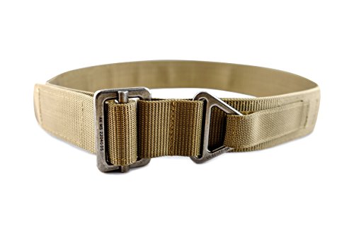 WOLF TACTICAL Heavy Duty Riggers Belt - Stiffened 2-Ply Emergency Rescue Belt for Concealed Carry EDC Survival Wilderness Hunting CCW Combat Duty (Tan, XL (46-51))