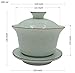 Teagas China Famous Celadon Gaiwan Teacup/Chinese tea cup/Gaiwan Gongfu Tea Cup for Green Tea, Decorative Auspicious Pattern(180ml)