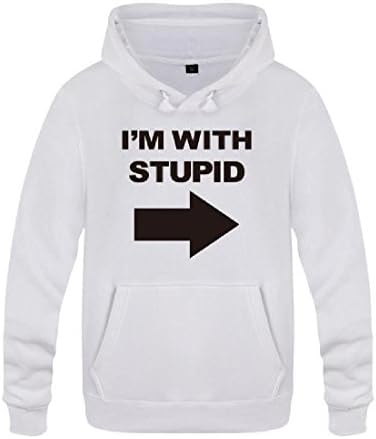 Sheng XiMen I'm with Stupid Leisure Letters Plus Velvet Vogue Sweatshirt 4 M