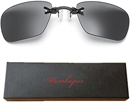 WEARKAPER Square Clip On Nose Matrix Morpheus Movie Rimless Sunglasses