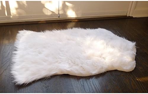 Amazing Rugs White Faux-Fur Rug 3 x 4