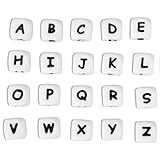 KinRex Silicone Alphabet Letter Teething Beads - 26 Letters Total - 1 of Each - 12*12mm