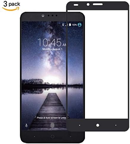 [3 Pack] ZTE ZMAX Pro Z981 Screen Protector,MuTouNiao accessories 9H Cell Phone Tempered Glass Screen Protector Scratch Proof Replacement Film For ZTE blade ZMAX Pro Z981 - Black
