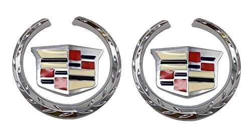 Cadillac Emblem Decoration Cadillac Logo Symbol Metal Decals Labeling Car Stickers DIY 6CM, 2 Pack