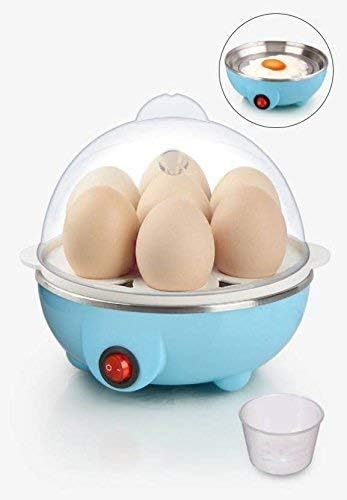 Forcado Stainless Steel 7 Egg Cooker, Egg Boiler, Egg Poacher Electric, Egg Steamer, Egg Boiler Electric Automatic Off for Steaming, Cooking, Boiling and Frying Egg Boiler with Egg Tray (Multicolor)