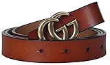 G-Style Gold Buckle Women Slim Belt ~ 2.5cm Belt Width (105cm (Waist 31