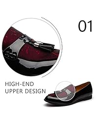 JITAI - Mocasín de piel para hombre, diseño de estampado