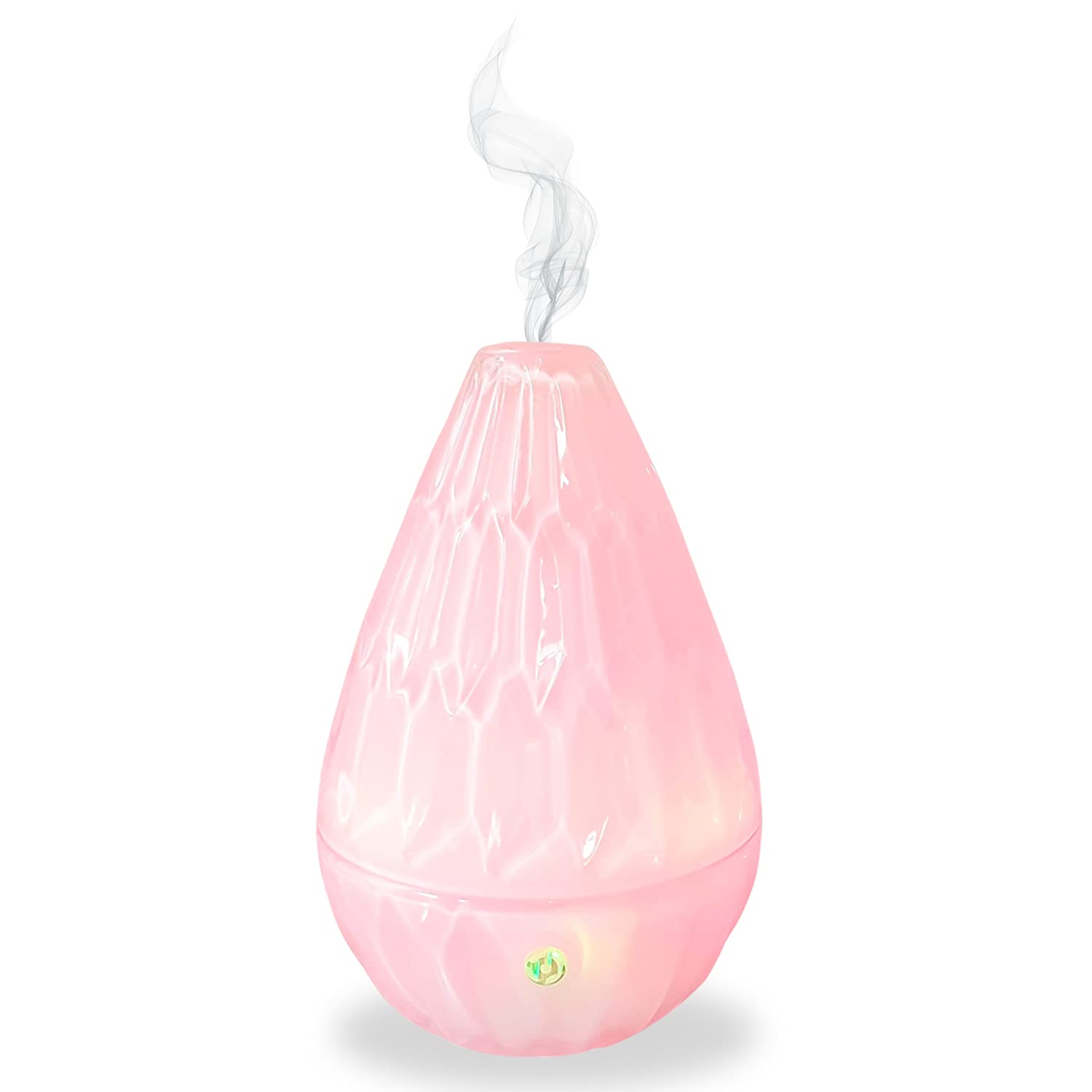 Erela Home Aromatherapy Essential Oil Ultrasonic Aroma Diffuser in Crystal Glass Design, 100ml, 7 Changing Soft LED lights, Waterless Auto Shut-off Function, Stylish Home Decor UK PLUG