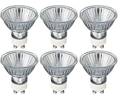 GU10-Halogen-Strahler, Ersatz-Leuchtmittel, dimmbar, warmweiß, 40 W, 6 Stück.
