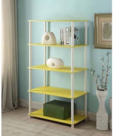 Mainstays No Tools Assembly 8-Cube Shelving Storage Unit | Holds Storage Cubes (Yellow)