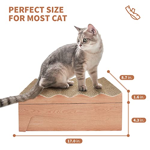RUMUUKE Cat Scratch Pad 3 in 1 Corrugated Cardboard Cat Scratcher for