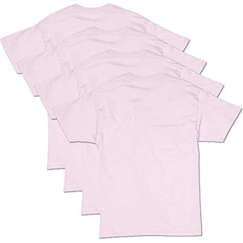 Hanes Men's Essentials Short Sleeve T-shirt Value Pack (4-pack),pale pink,3XL