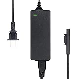Surface Pro 3 Pro 4 Pro 5 Charger 36W Surface Pro Power Supply 12V 2.58A Adapter for Microsoft Surface Pro 3 Pro 4 Pro 5 i5 i7 Tablet with 7.8Ft Power Cord（Black）