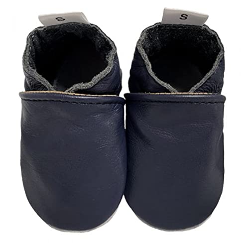 BabySteps Plain Dark Blue Baby Shoes, Small, Blue