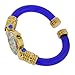Glass Of Venice Murano Glass Millefiori Bangle Watch - Blue Gold Multicolor